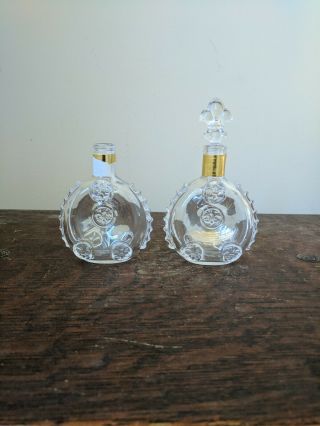 2 Baccarat Remy Martin Louis XIII Cognac Crystal Mini Bottle Decanters 50 ML 4