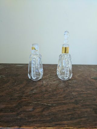 2 Baccarat Remy Martin Louis XIII Cognac Crystal Mini Bottle Decanters 50 ML 5