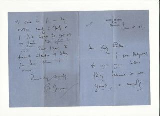 E.  F.  BENSON: signed letter by British horror writer - Henry James Baron Portsea 4