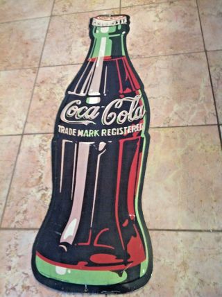 Large Vintage Coca Cola Metal Sign