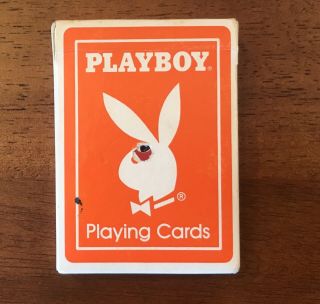 Playboy Playing Cards - PB Hotel & Casino.  Very Rare Orange Deck Atlantic City NJ 6