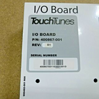 Touchtunes Virtuo Jukebox I/O board PN 400867 - 001 3