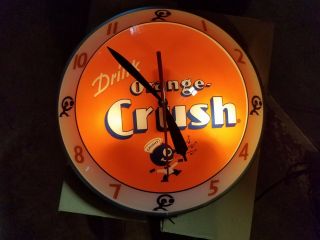 Orange Crush Double Bubble Clock Nib