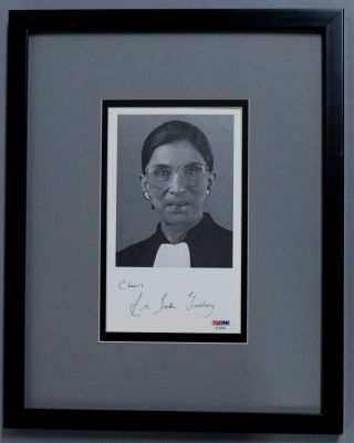 Ruth Bader Ginsburg Signed Auto Autograph Scotus 11x14 Photo Display Psa/dna