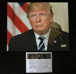 President Donald Trump 8 X 10 Photo Signed Autograph W