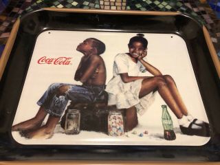 Rare Coca - Cola John Sandridge African American Coca - Cola Tray.  " Broke Em "