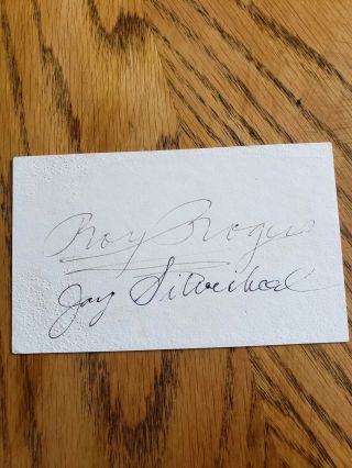 Clanton Moore And Jay Sliverheel Signed Piece Of Paper/index Card