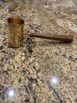 Vintage Napier Mid Century Gold Plated " Bottoms Up " Jigger / Measuring Cup