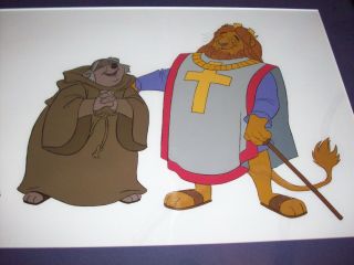 Disney Production Cel Art - Robin Hood - Friar Tuck And King Richard