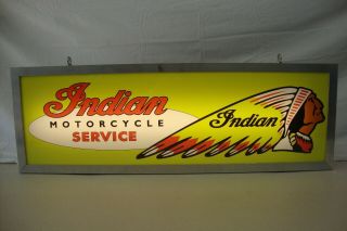 Large Indian Motorcycle Lighted Advertising Display Sign (harley Davidson)