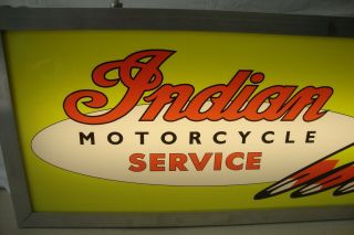 LARGE INDIAN MOTORCYCLE LIGHTED ADVERTISING DISPLAY SIGN (HARLEY DAVIDSON) 3