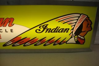 LARGE INDIAN MOTORCYCLE LIGHTED ADVERTISING DISPLAY SIGN (HARLEY DAVIDSON) 4