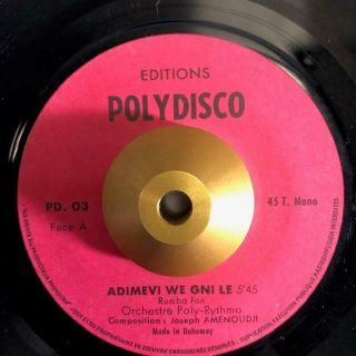 Orchestra Poly - Rythmo Adimevi We Gni Afro Latin Rumba 45 Vg,  Hear