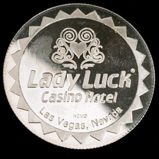 1994 NCM Lady Luck Casino Hotel.  999 Silver Proof 30th Anniversary Token 1LL9432 2