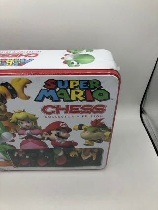 Mario Chess Collector ' s Edition Tin USAopoly Board Game Bowser Peach 3