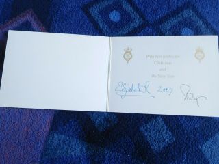 Queen Elizabeth Ii And Prince Philip Rare 2007 Christmas Card