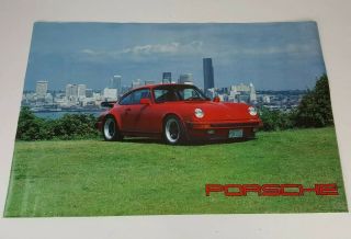 Vintage Red Porsche 911 Poster 1986 Skyline 1987 22 " X 34 "