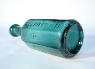 HOFFMAN ALLENTOWN PA 8 SIDED GREEN SODA OR MINERAL WATER GREAT EXAMPLE BOTTLE 6