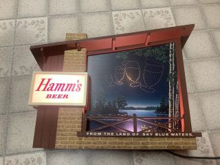 Hamms Starry Night Lighted Beer Sign