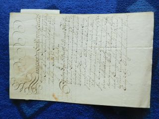 King Christian Vi Of Denmark 1739 Rare Signed Document