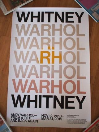 Soldout Andy Warhol Whitney Museum Nyc 2018/2019 Exhibit Poster