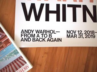 Soldout ANDY WARHOL Whitney Museum NYC 2018/2019 Exhibit Poster 2