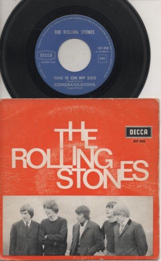 The Rolling Stones Rare 1965 Belgium Only 7 " P/c Ep,  3 Promo Cards " S/titled "