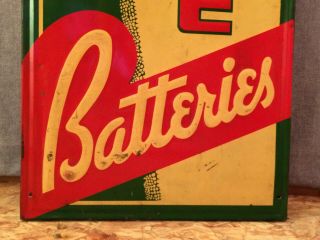Autolite Batteries Embossed Painted Tin Sign 60 