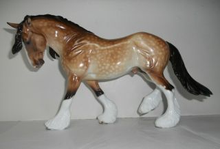Ooak Breyer Othello Porcelain Draft Horse Cm Glazed Dappled By Marge Para 2009