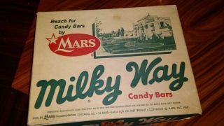 Vintage 1958 Mars Milky Way Candy Bars Empty Retail Display/advertising Box