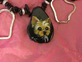 Yorkie Hand Painted Necklace