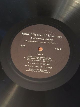 Premier Albums John F Kennedy Memorial Album Highlights of Speeches 1963 Vinyl 3