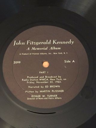 Premier Albums John F Kennedy Memorial Album Highlights of Speeches 1963 Vinyl 5
