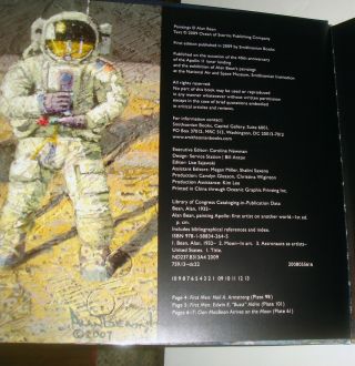 Apollo 12 Moonwalker Alan Bean SIGNED Painting Apollo Hard Cover Book 1/1 JSA 4