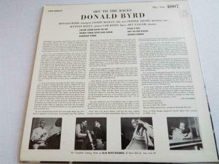 LP Donald Byrd Off to the Races BLUE NOTE BLP 4007 DG RVG West 63rd St Ear NM/EX 3