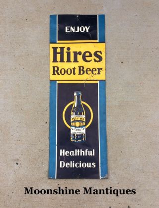 1930’s Hires Root Beer Tin Tacker Advertising Sign