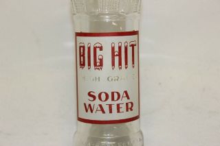 Big Hit Soda Water Soda Bottle Coca Cola Bottling Co San Angelo,  Texas 1938