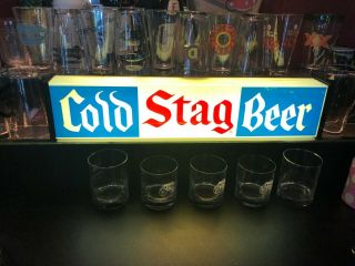 Very Scarce Breweriana Sign: Stag Beer 1960s Two Sided Lighted Sign -