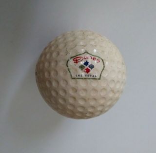 Vtg Scarce 1950s - 60s Dunes Las Vegas 1 Red Dot Maxfli Golf Ball