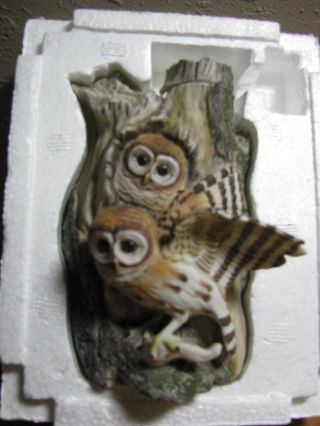 Ski Country Wall Hanging (plaque) Owls Mini Size Decanter Foss Co