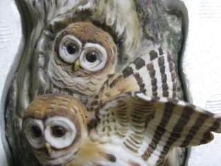SKI COUNTRY WALL HANGING (PLAQUE) OWLS MINI SIZE DECANTER FOSS CO 2