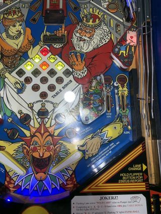 Jokerz Pinball Machine Williams Coin Op Arcade LEDS 1988 8