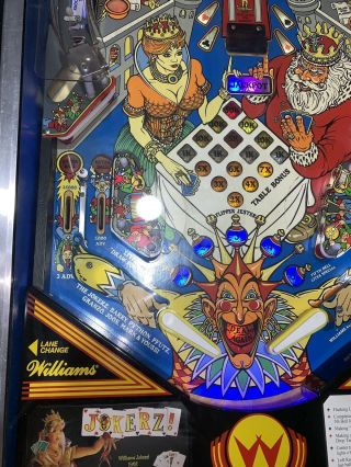 Jokerz Pinball Machine Williams Coin Op Arcade LEDS 1988 9