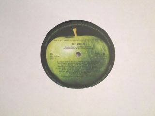 THE BEATLES WHITE ALBUM 1968 U.  K.  MONO LOW 0064305 TOP LOADER W/NO EMI VG, 4