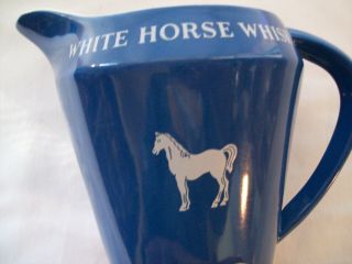 Vintage White Horse Whisky 20oz.  Ceramic Water Pitcher Wade Regicor England Rare 7