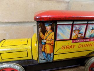 Gray Dunn Midland Bus Figural Advertising Toy Tin c1920s 4