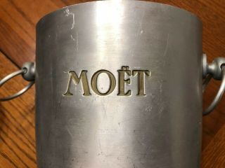 Rare Vintage MOET Champagne Wine Ice Bucket with Brass Bottom 6