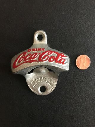 Vintage Coca - Cola Coke Wall Mount Bottle Opener Germany Starr X Cast Iron Metal