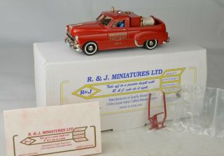 R&j Miniatures Ltd England 1949 " Rochester Fd " Pontiac Fire Truck 1:43 Mint/box