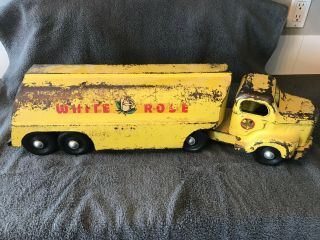 A 50 ' S - 60 ' S TOY MINNITOYS WHITE ROSE TANKER RARE VERSION 28 